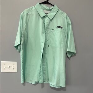 Eddie Bauer Men's Mint Green Casual Button Down Shirt